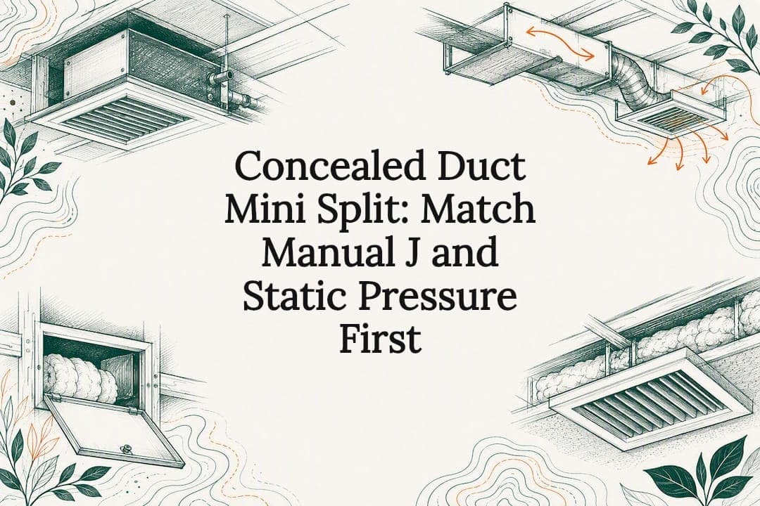 Concealed Duct Mini Split: Match Manual J and Static Pressure First