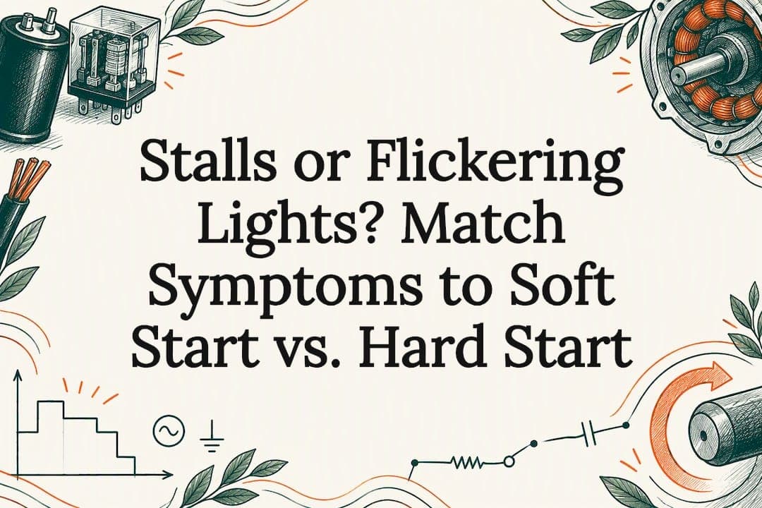 Stalls or Flickering Lights? Match Symptoms to Soft Start vs. Hard Start