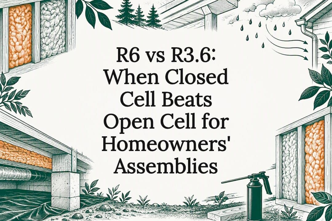 R6 vs R3.6: When Closed Cell Beats Open Cell for Homeowners' Assemblies
