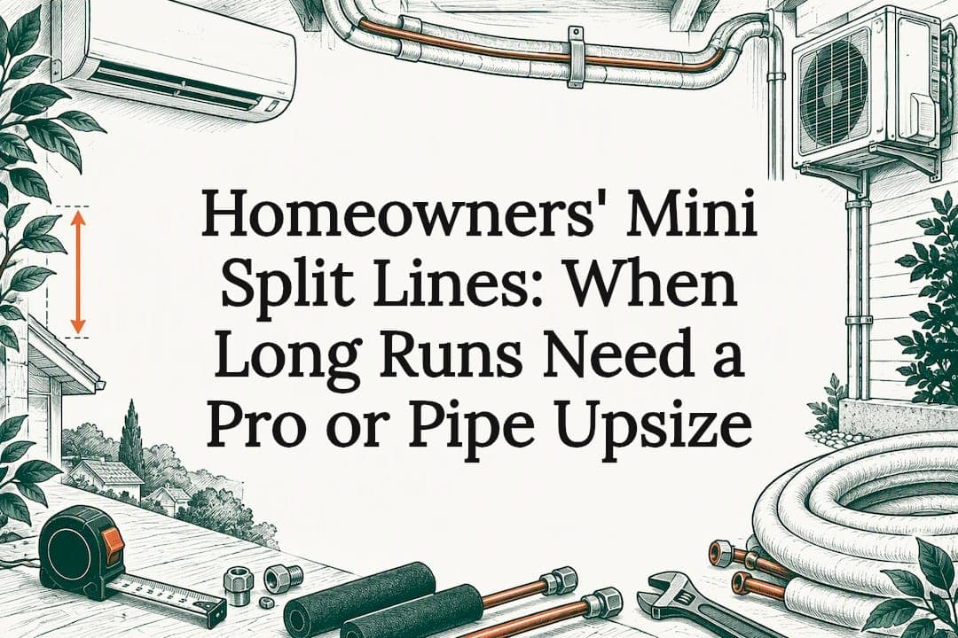 Homeowners' Mini Split Lines: When Long Runs Need a Pro or Pipe Upsize