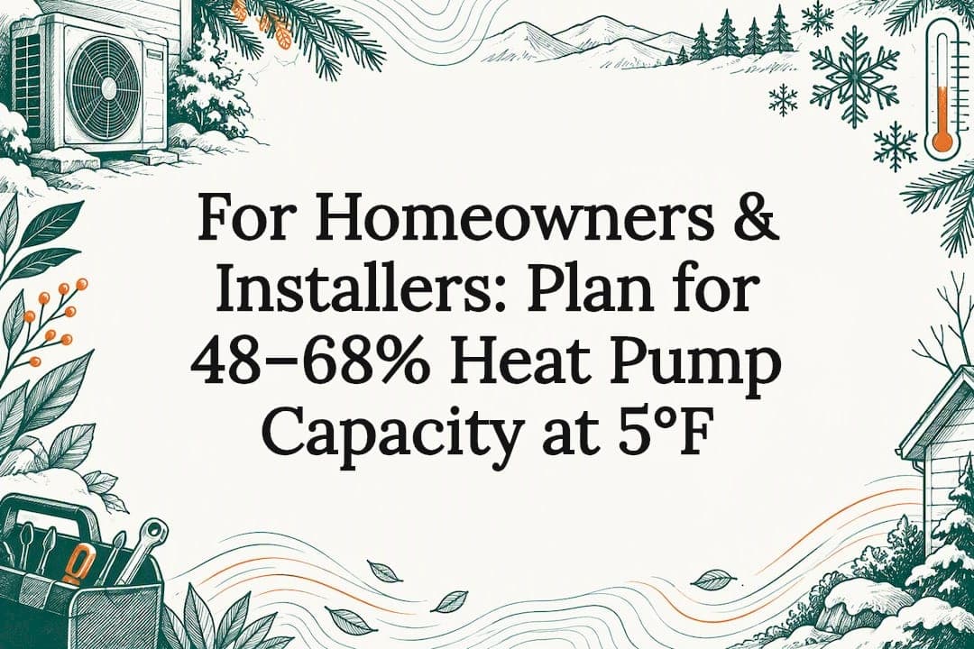 For Homeowners & Installers: Plan for 48–68% Heat Pump Capacity at 5°F
