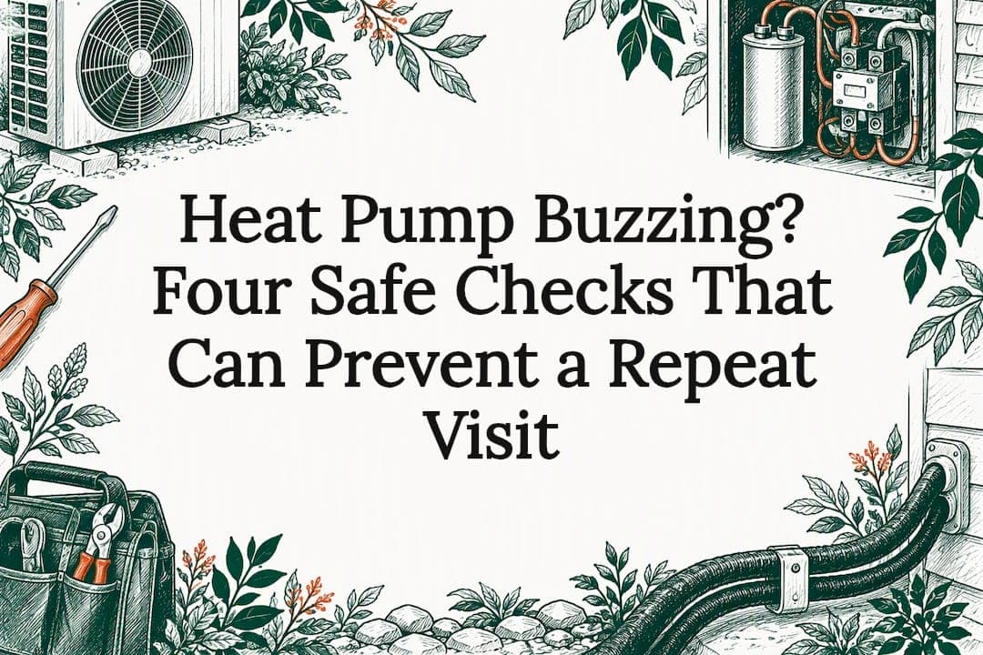Heat Pump Buzzing? Four Safe Checks That Can Prevent a Repeat Visit