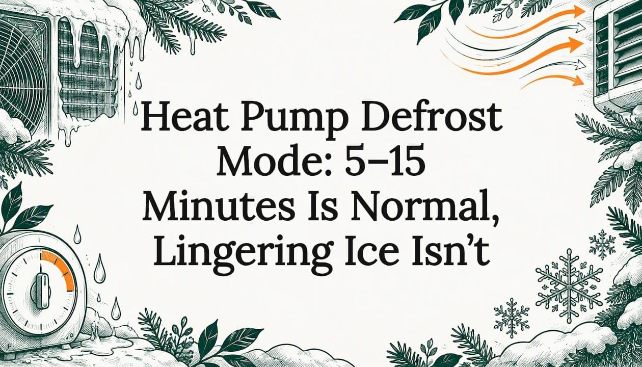 Heat Pump Defrost Mode: 5–15 Minutes Is Normal, Lingering Ice Isn’t
